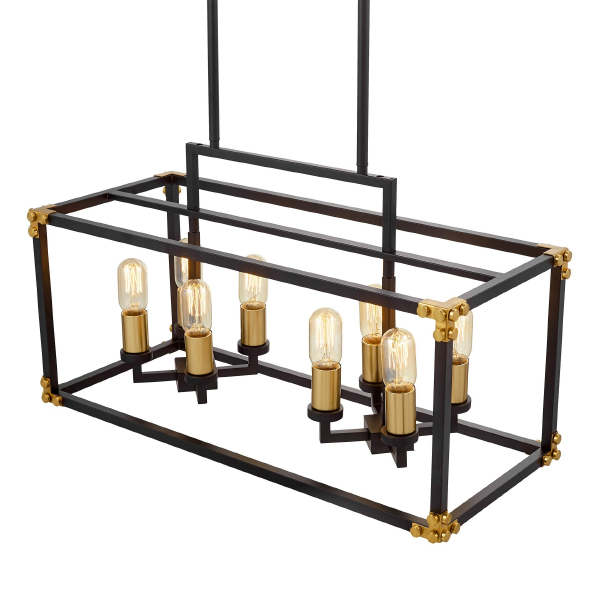 Люстра на штанге Waldorf LDP 1140-8 BK+MD