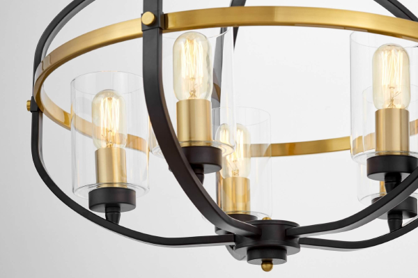 Люстра на штанге Monterey LDP 1141-5 BK+MD