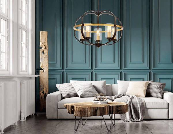 Люстра на штанге Monterey LDP 1141-5 BK+MD