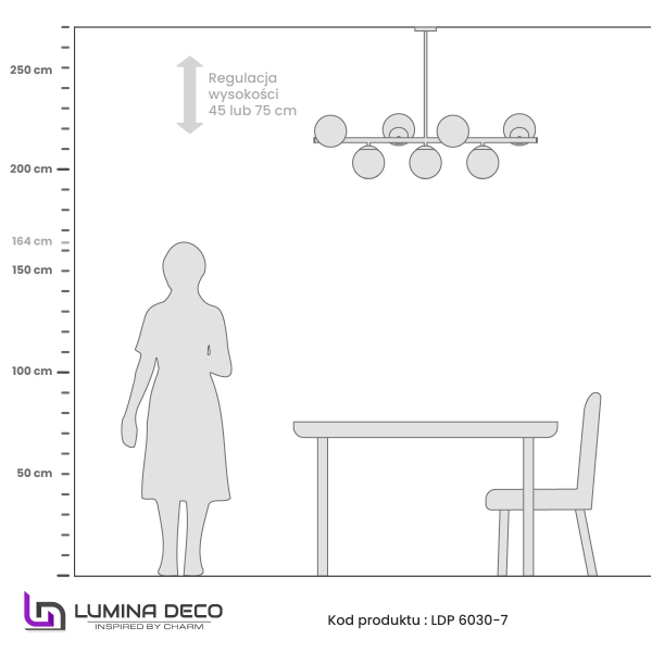 Люстра на штанге Lumina Deco LDP 6030-7 MD