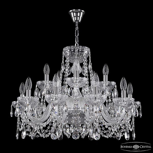 Подвесная люстра 5402 5402/10+5/240 Ni Clear/M-1G