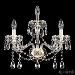 Настенное бра 5413 5413B/2+1/165 G Clear/M-1G
