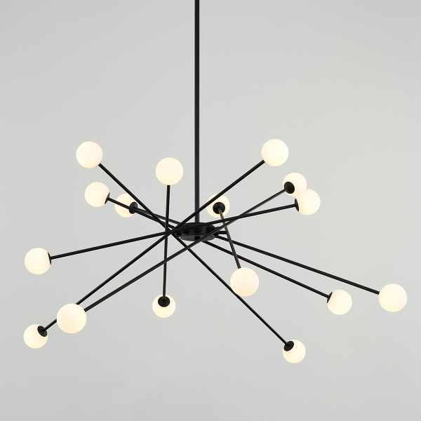 Люстра на штанге MD19001025 MD19001025-16A black