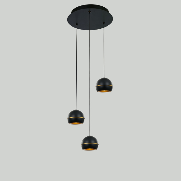 Светильник подвесной MD21001034 MD21001034-3A black/gold