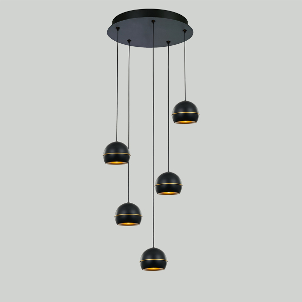 Светильник подвесной MD21001034 MD21001034-5A black/gold