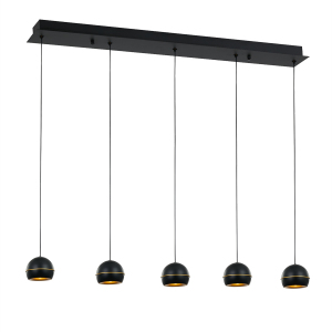 Светильник подвесной MD21001034 MD21001034-5B black/gold