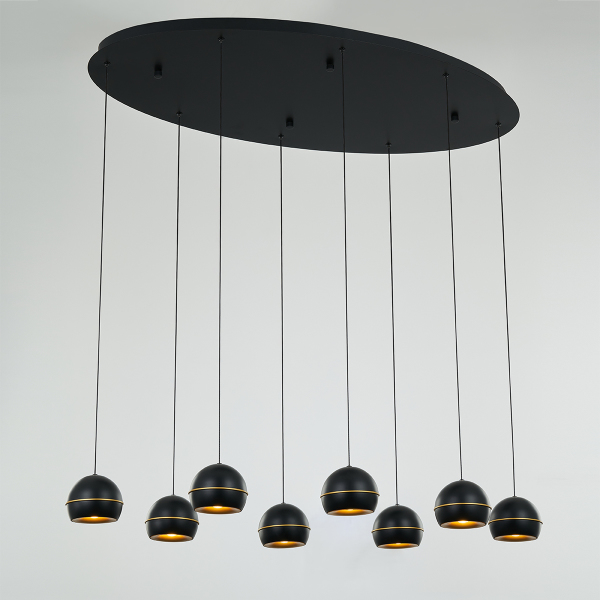Светильник подвесной MD21001034 MD21001034-8A black/gold