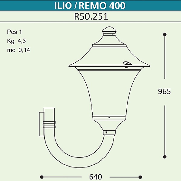 Уличный настенный светильник Remo R50.251.000.AYE27