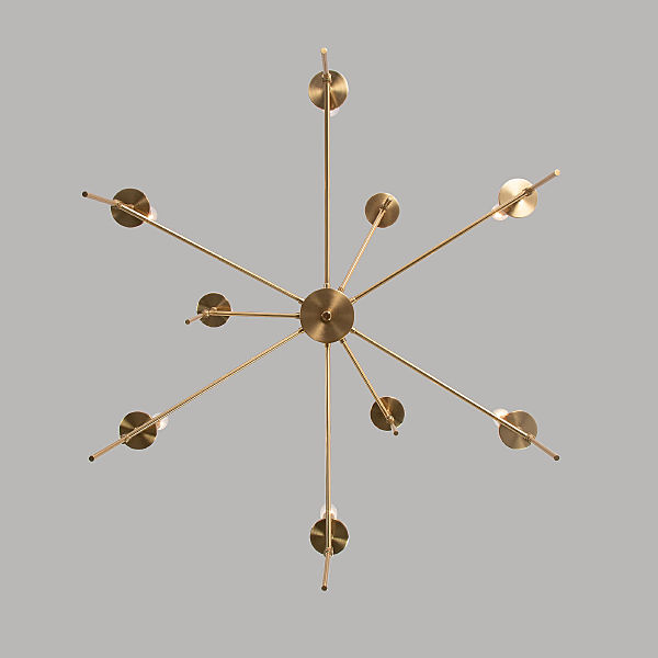 Люстра на штанге Anders 60142/9 латунь Smart