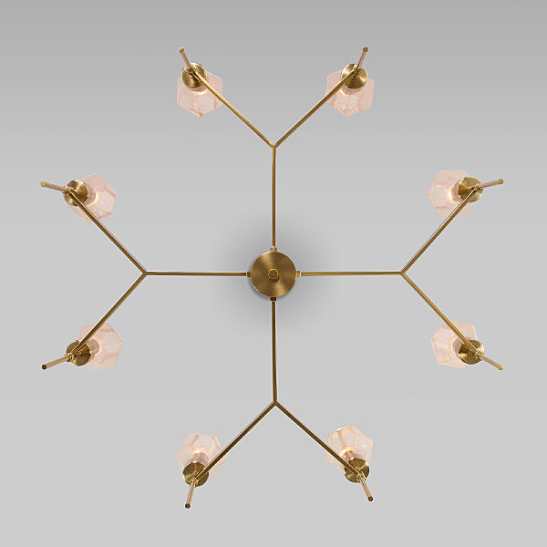 Люстра на штанге Prism 60143/8 латунь