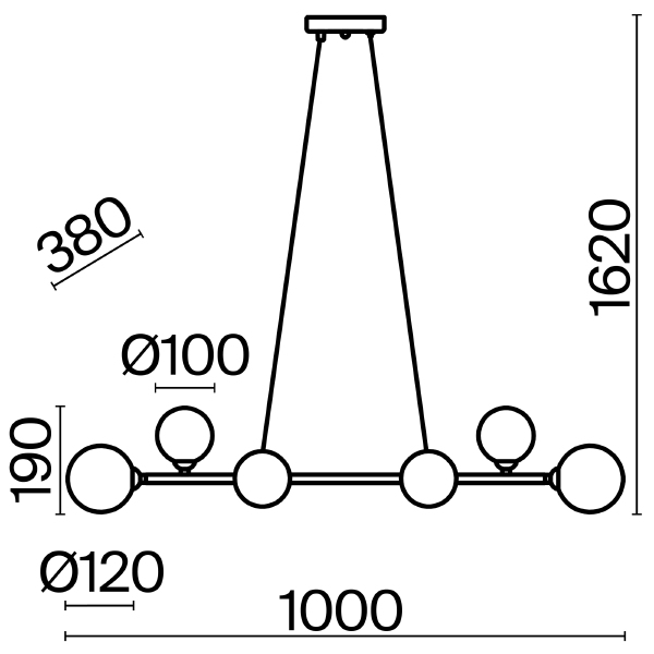 Подвесная люстра Globos FR5222PL-08B