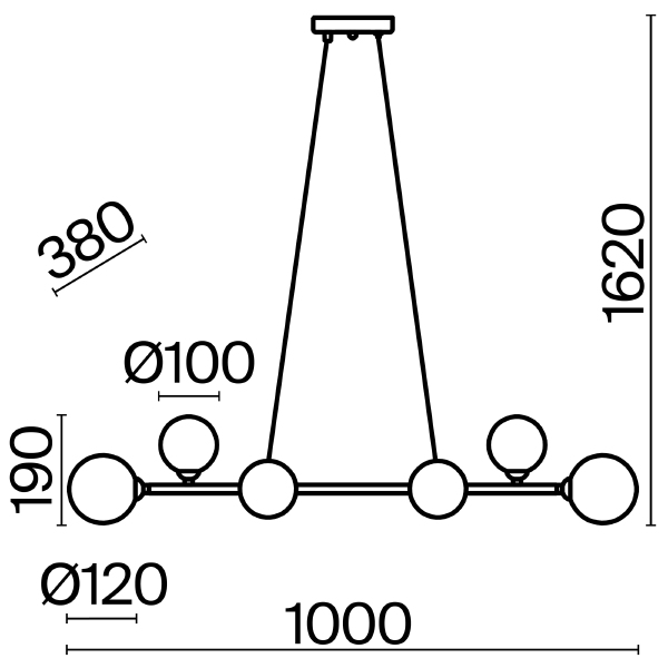 Подвесная люстра Globos FR5222PL-08B1