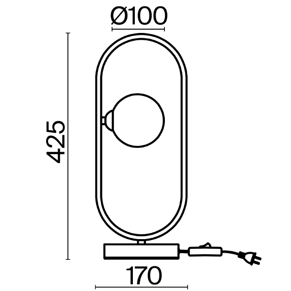 Настольная лампа Inversion FR5233TL-01BS
