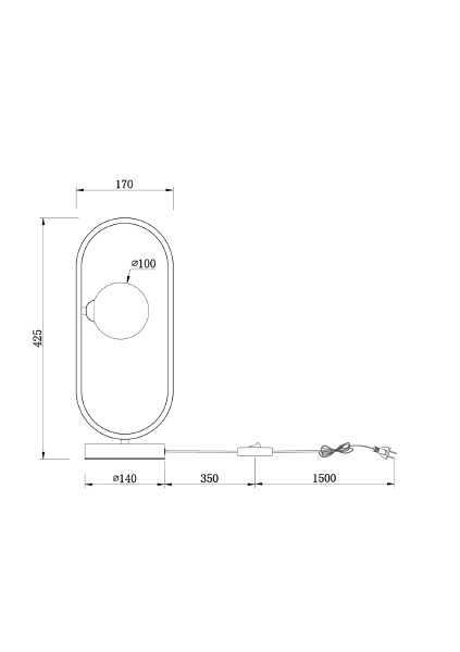 Настольная лампа Inversion FR5233TL-01BS