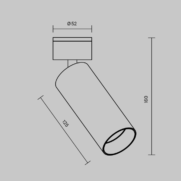 Светильник спот FOCUS LED C055CL-L12B4K-W-B