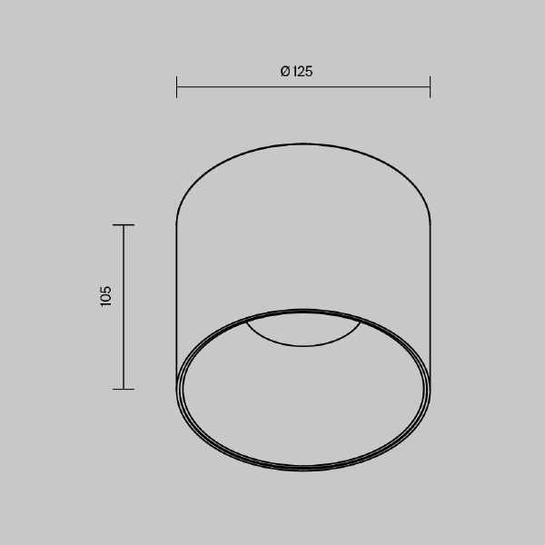 Накладной светильник Alfa LED C064CL-01-25W4K-RD-WB