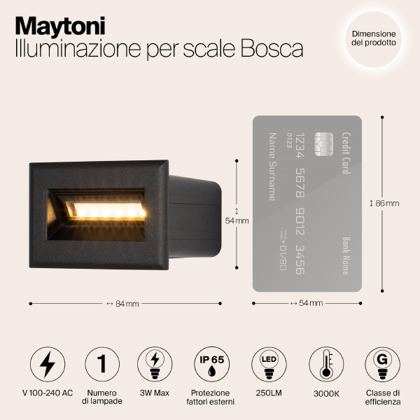 Подсветка для ступеней Bosca O045SL-L3B3K