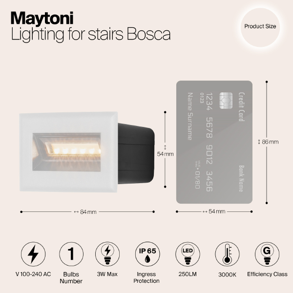 Подсветка для ступеней Bosca O045SL-L3W3K