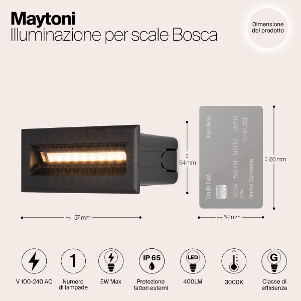 Подсветка для ступеней Bosca O045SL-L5B3K
