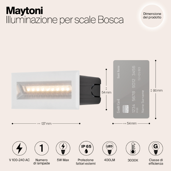 Подсветка для ступеней Bosca O045SL-L5W3K