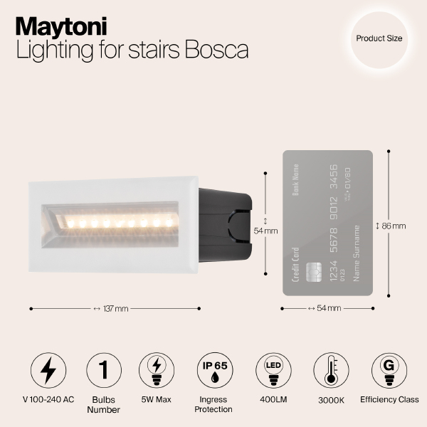 Подсветка для ступеней Bosca O045SL-L5W3K