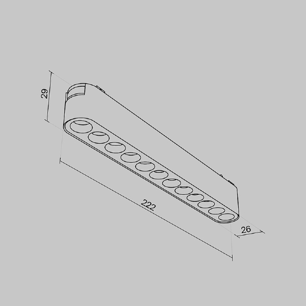 Трековый светильник POINTS Radity TR082-1-12W3K-M-B