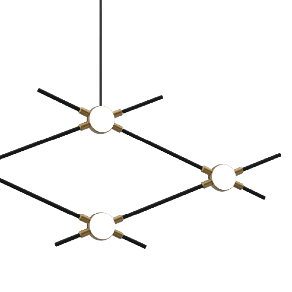 Подвесная люстра Molecular MD18001067-4A black/gold