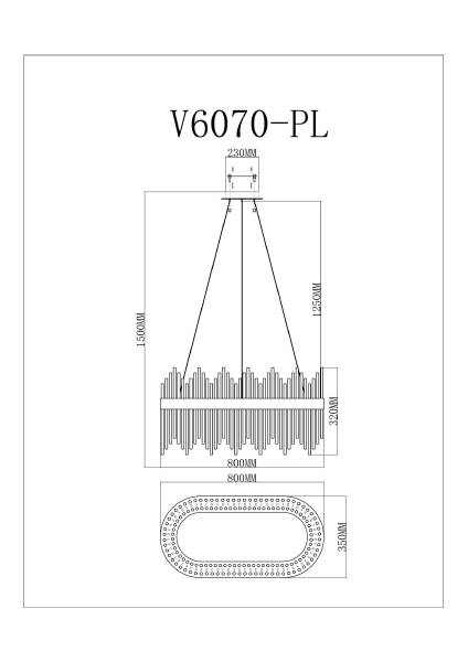 Подвесная люстра Celebria V6070-PL