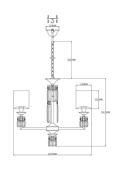 Подвесная люстра Slam V2691-5P