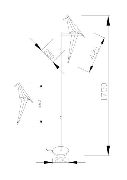 Торшер Birds V3074-1FL