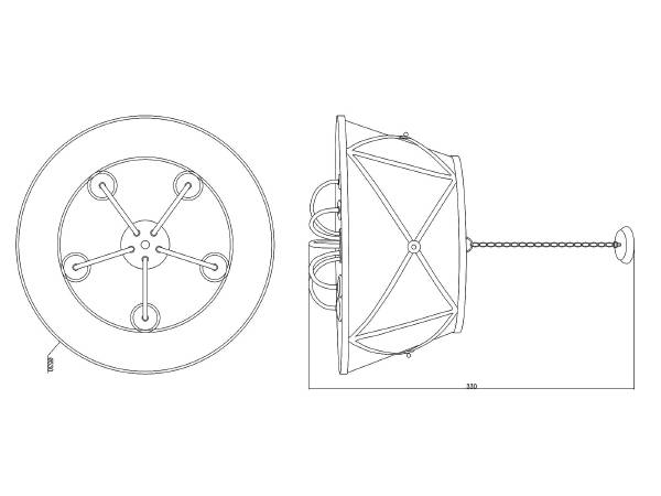 Подвесная люстра Berta V1260-5P
