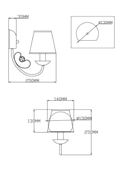 Настенное бра Daniel V2490-1W