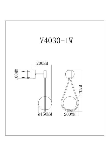 Настенное бра Bestia V4030-1W