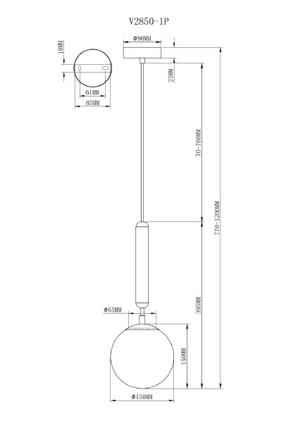Светильник подвесной Host V2850-1P