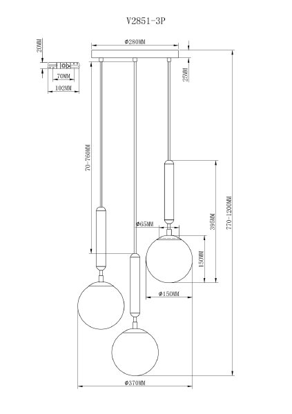 Светильник подвесной Host V2851-3P