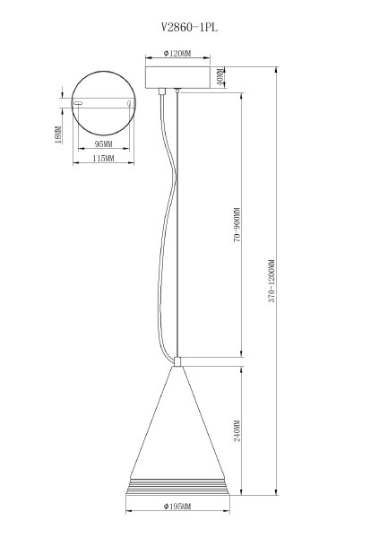 Светильник подвесной Libre V2860-1PL