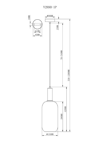 Светильник подвесной Martin V2890-1P
