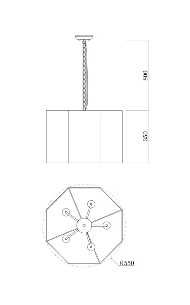Подвесная люстра Rizar V1220-5P