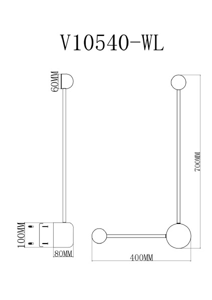 Настенный светильник Provo V10540-WL