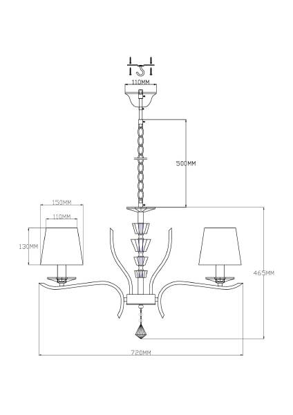 Подвесная люстра Silvestor V2551-5P