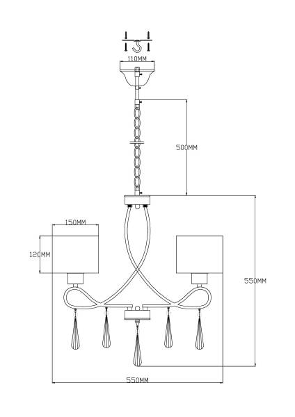 Подвесная люстра Chilly V2572-3P