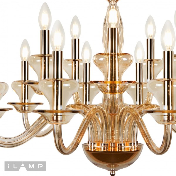 Подвесная люстра Mercury P9448-10+5 Gold