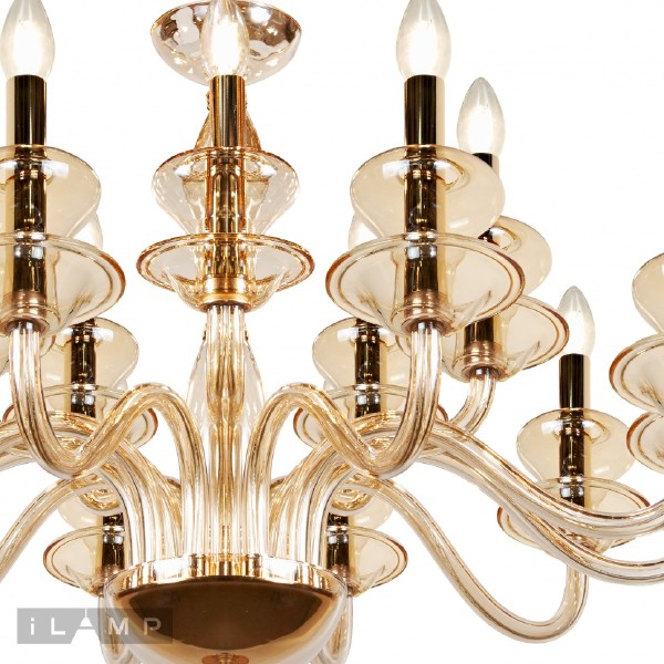 Подвесная люстра Mercury P9448-10+5 Gold