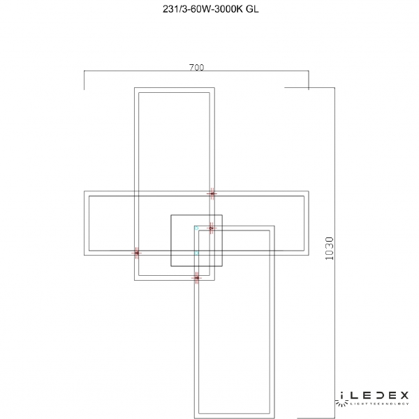 Потолочная люстра Grace 231/3-60W-3000K GL