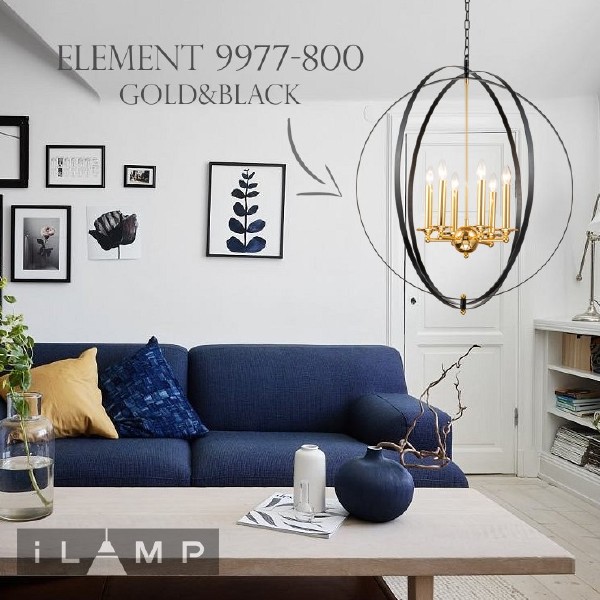 Подвесная люстра Element 9977-800 GL+BK