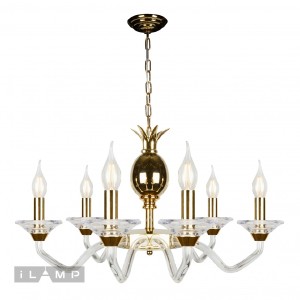 Подвесная люстра Flo YT2049-8 GD+Cear