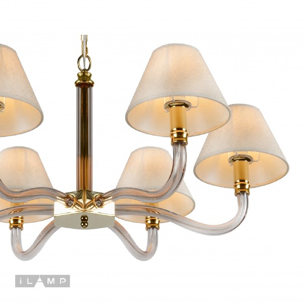 Подвесная люстра Amber YT2043-6 GD+Coffee