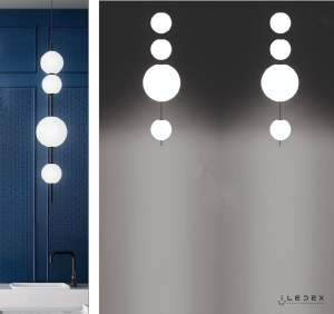 Светильник подвесной Omega 10678P/4-20W-3000K BK-WH