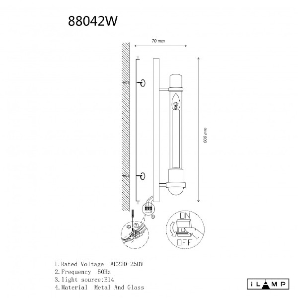 Настенное бра Thor 88042W BR