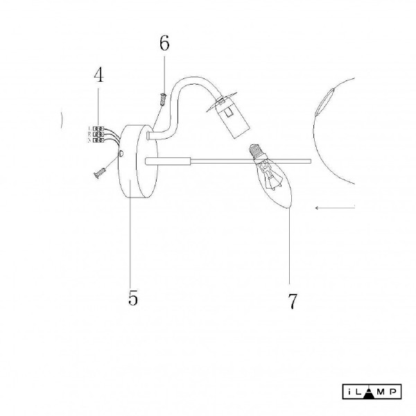 Настенный светильник Globe 10346W/1 BK-WH